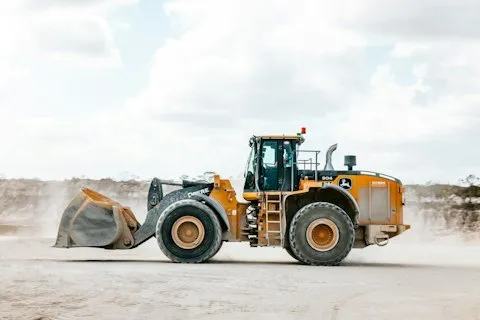 Wheel loader at work